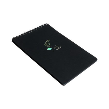 A5 sketchbook, 30 black sheets on the crest, "cat", solid substrate, density 110 gr., Mix-4