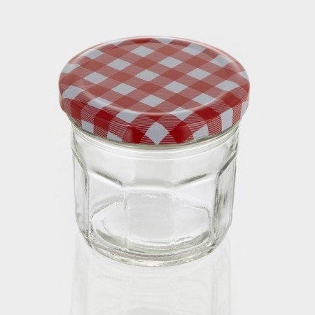 Glass jar for spices with a metal lid "Home", 150 ml, 7.5 × 6.7 cm, color mix-3