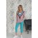Female trousers, size 42, turquoise color