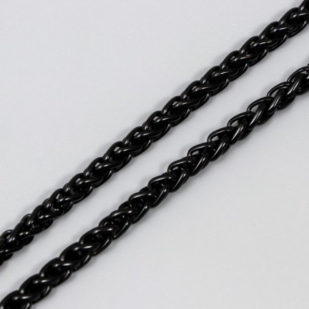 Chain with 2 carabiners link thickness 0.2 mm 0.6x60 cm black-2
