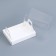 Box with a transparent lid under the roll white, 16.3 x 12.1 x 10.6 cm. Confectionery packaging