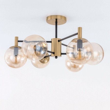 Catilux Catilux chandelier CL143163 54x54x30 cm, 6x40W, E14, brown color-7