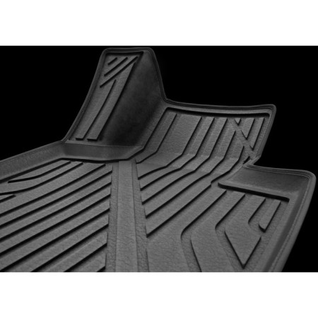 Kvesta 3D rugs in the cabin for Toyota LC 200, 2015-2021, 5 pcs, black, gray-4