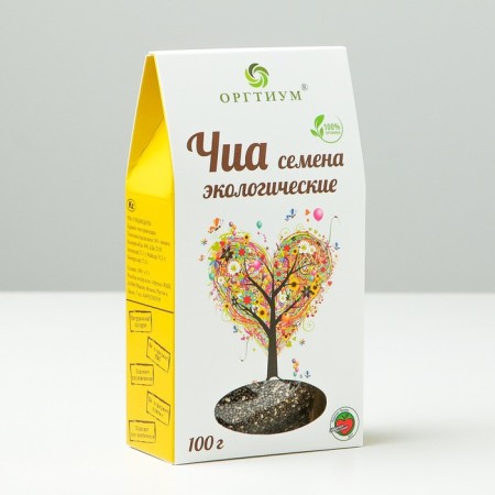 Chia seeds, ecological, without gluten, 100 g