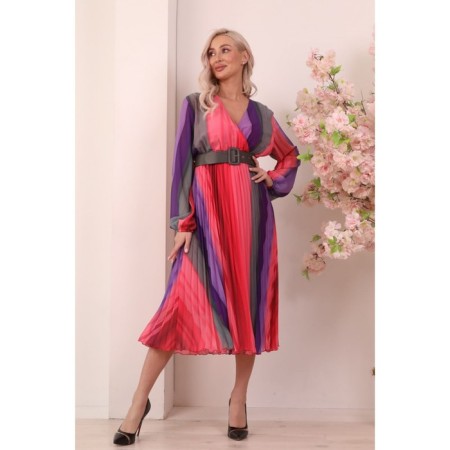 Women's dress, size 48, pink color-4