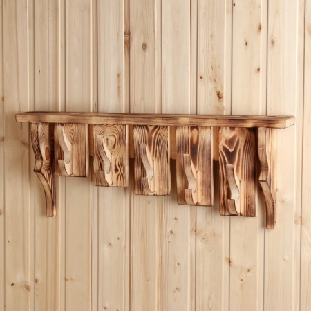 Shelf -Steel "Step", 70x30x14 cm, 5 kr, burned