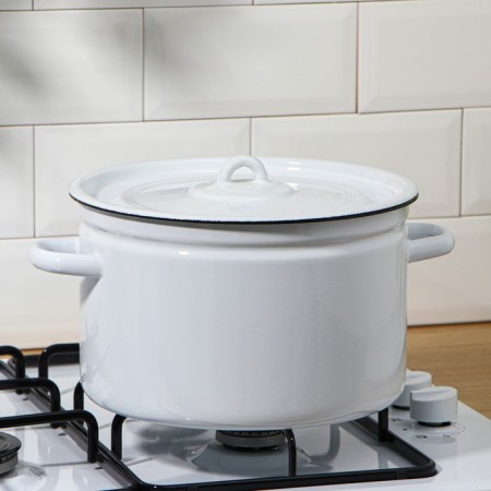 Pan without a decolle, 7 liters, induction, metal cover, color mix-4