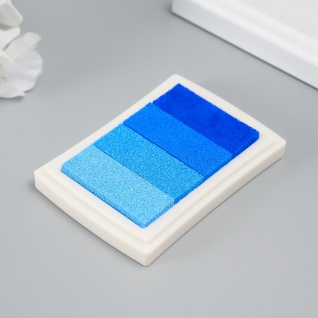 Stamping pillow 4 colors "blue-blue palette" 7.8x5x1.8 cm-2