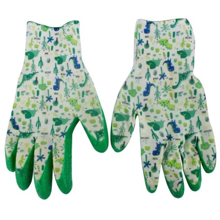 Children's garden gloves, polymer coating, "dinosaurs", Garden Show-1