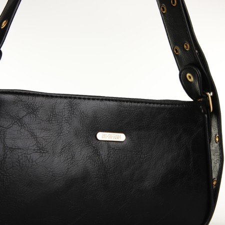 Women's bag, baguette, with lightning, black color-4