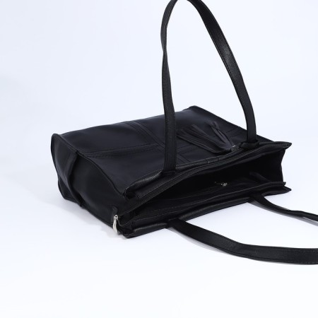Bag Vita with a zipper, black color-5