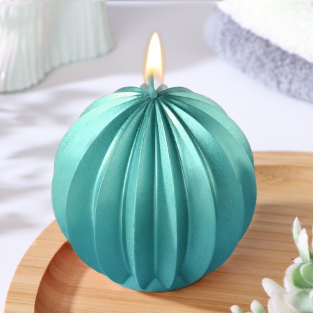 Figure candle "Ball facet", 6.5x6.5 cm, tiffany