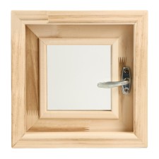 Window, 30 × 30cm, double glass of linden, outer opening
