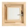 Window, 30 × 30cm, double glass of linden, outer opening