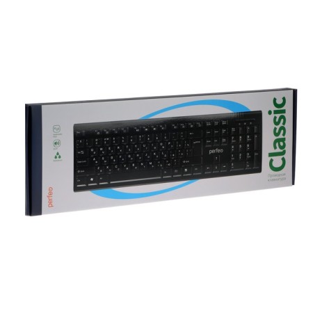 Perfeo "Classic" keyboard, wired, membrane, 104 keys, USB, black-4