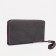 Male purse with zipper, department for bills, for maps, for coins, black color