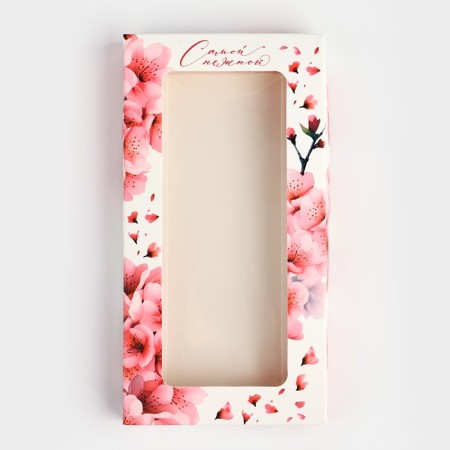 Sakura chocolate box, with a window, 16.4 x 8.4 x 1.7 cm-2