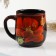 Mug "Form" 0.3l / 9x9.5cm, poppy on black