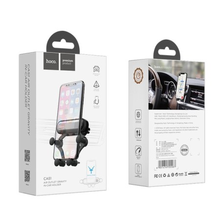 Holder for a smartphone in the auto Hoco Ca51, 4-6.5 ", black-7