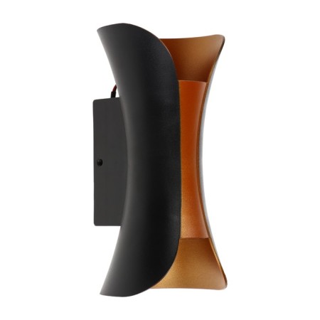 Facade lamp "Elegant", FSD-035, 10W, 3000k, 1 beam, IP65, 220V, layer, black and gold. 10084