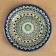 Plate of the Rishtan ceramics "Flowers", 26 cm, blue mix