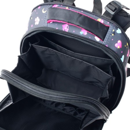 School backpack 38 x 30 x 16 cm, ergonomic back, Stavia "White Dog" multicolor/pink-8