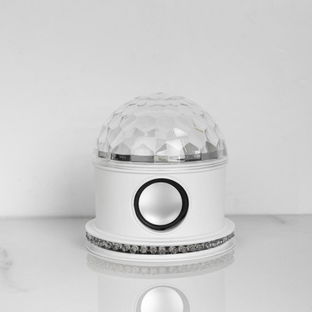 Light device "Around the sphere" 12 cm, speaker, glow RGB, 220 V, white-1