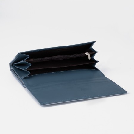 Women's wallet on magnets, blue color-3
