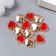 Decor for creativity metal, enamel "heart with a cantic" raspberry 1x1 cm