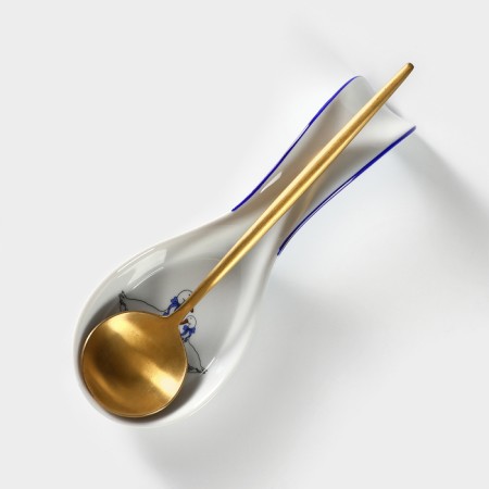 Porcelain spoon Porcelain "Geese", 20 cm, mix-4