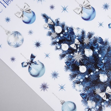 Vinyl stickers on the windows "Holiday", reusable, 20 x 34.5 cm, New Year-2