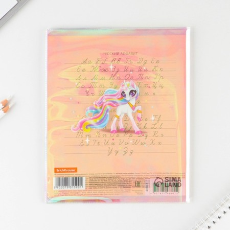 The holographic cover for the notebook "Fairies", 34.7 x 21.1 cm-5