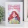 Pigger interior plastic "Girl with tulips. Wishes should come true!" 17x12x3.8 cm