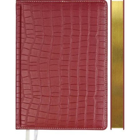 Dated diary 2024 A5 176 sheets, Devente.wild, Firmly covered with artificial leather, gold cut, lies, cream block 70 g/m2, burgundy block