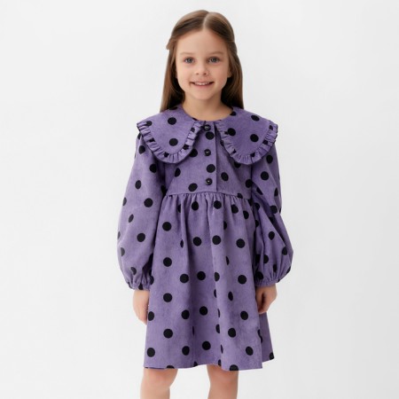 Платье детское вельветовое KAFTAN "Горошек" р.28 (86-92 см)