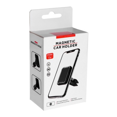 Magnetic phone holder in the deflector, rotation 360 °, black-1