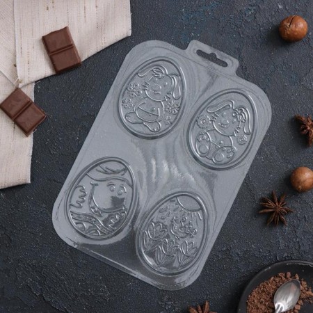 Form for chocolate and sweets Plastic “Cho-Yaitsa. Thefortical Joy”, 21 × 14 cm, the color is transparent-1