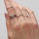 Ring set 5 pieces "perfect fingers" weaving, white color in silver