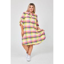 Women's dress, size 62, yellow color