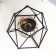 Summary metal, glass for 1 candle "Black triangles" 10x13.5x13.5 cm