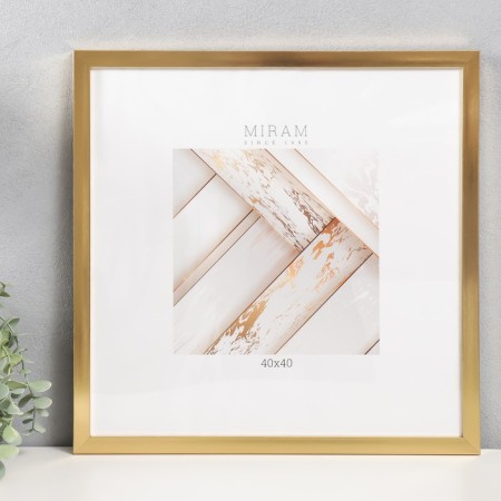 Photo frame Plastic "Mira" 40x40 cm, 641811 gold (plastic screen)