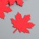 The workpiece of Foamiran "Mine Leaf" 4,5x4.5 cm, thickness. 1mm, set 10 pcs, red