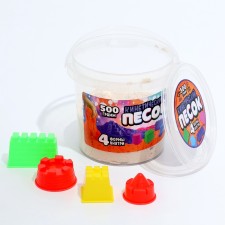 Kinetic sand, 4 molds, 500 gr, white color