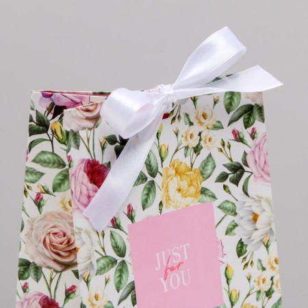 Gift package with a ribbon, packaging, "Just for You", 13 x 19 x 9 cm-2