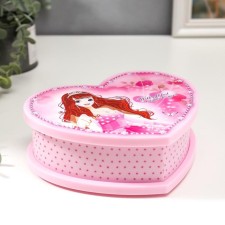 Musical pink box with a princess 19x16x6 cm