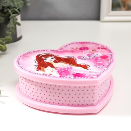 Musical pink box with a princess 19x16x6 cm