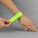 Reflective slap score, self-fixed, 3 × 30 cm, light green color