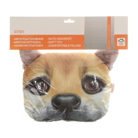 Pillow for the headrest Matech Animals Line, Shiba, 30 x 25 x 10 cm, brown-6