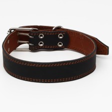 The collar is two-layer leather, 85 x 4.5 cm, Osh 50-70 cm, black