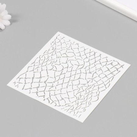 Plastic stencil "grid" 15x15 cm-1